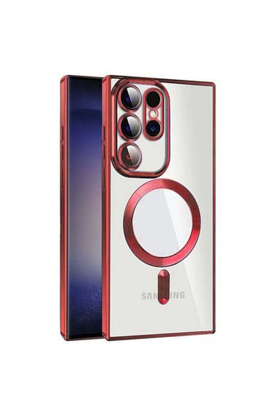 Techsuit Case for Samsung Galaxy S23 Ultra - Techsuit Luxury Crystal MagSafe - Red