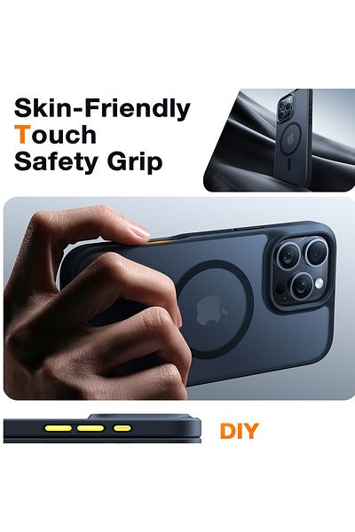 TORRAS Carcasă pentru iPhone 16 Pro - Seria Torras Guardian Magnetic - Neagră