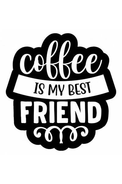 INOVATIX Set de 8 piese, Autocolant Cafeaua este cel mai bun prieten al meu, ...