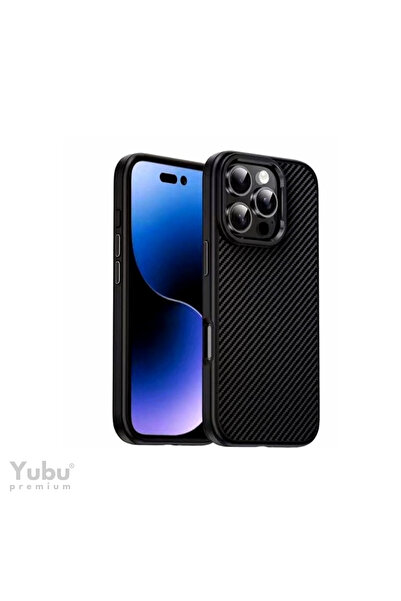yubu iPhone 16 Pro Uyumlu Super Slim Karbon Gizli Magsafe Kılıf