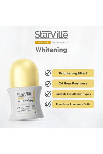 starville Whitening Roll on w/ Vitamin E Sweet Vanilla 60ml