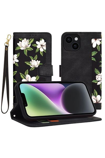 Techsuit IPhone 14 Case - Techsuit FlipCraft - Flowers of the Dawn