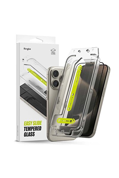 Ringke Folie pentru iPhone 16 Pro (set de 2) - Ringke Easy Slide Tempered Glass - Transparentă