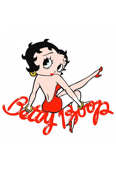 INOVATIX Set de 8 autocolante Betty Boop cu picioare lungi, INOVATIX®. 6 cm