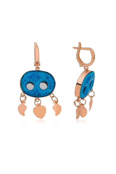 norsary Silver Syriac Eye Earrings