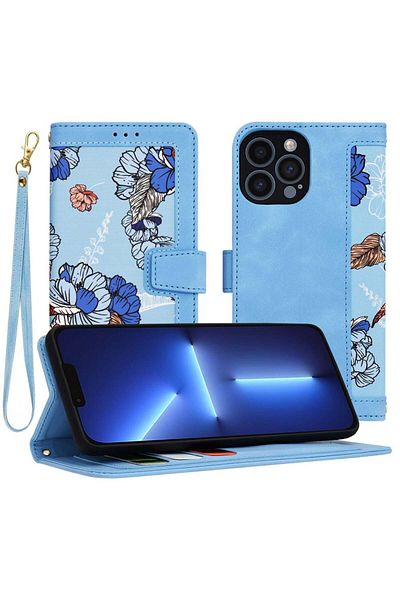 Techsuit Husă pentru iPhone 13 Pro Max - Techsuit FlipCraft - Albastru Vibrant