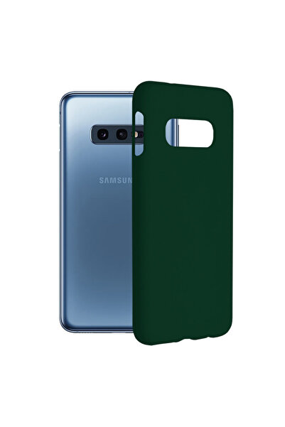 Techsuit Husă pentru Samsung Galaxy S10e - Silicon cu margini moi - Verde închis