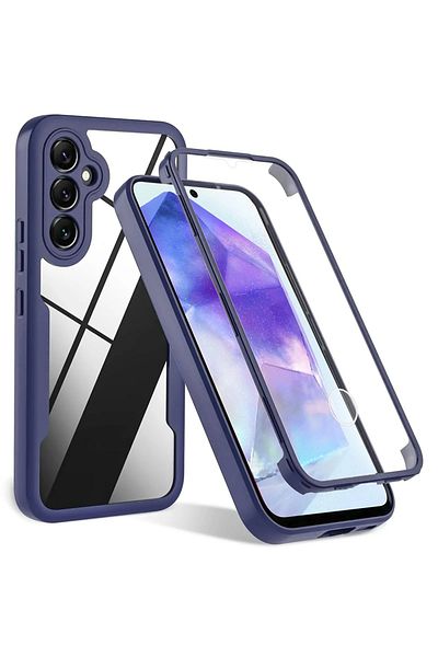 Techsuit Carcasă pentru Samsung Galaxy S24 Plus + Folie - Techsuit ColorVerse 360 ​​Series - Albastră