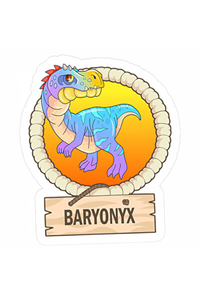 INOVATIX Set de 8 piese, autocolant dinozaur Baryonyx, INOVATIX®. 6 cm