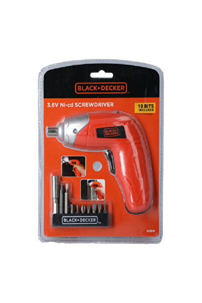 Black&Decker 3.6V Li-Ion Cordless Power Screwdriver Kit with 10-Piece Bit