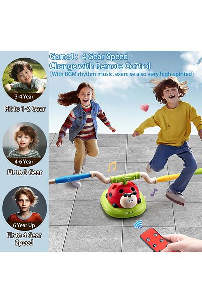 Iram 3 In 1 Rocket Launcher Toy With Musical Jump And Toss Ring Game