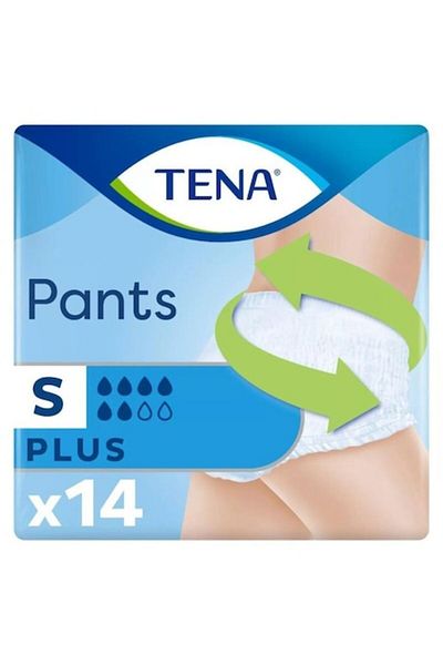 TENA Pants Plus Adult Incontinence Diapers, Small 65-85cm, 14 pcs