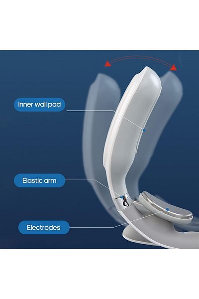 fulina 4-head cervical massager,streamlined surround design,USB charging,5 modes,for stress relief,white