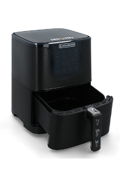 Black&Decker 1700W Digital Temperature Control Air Fryer with Rapid Air Convection Technology Black 5.8 Liter