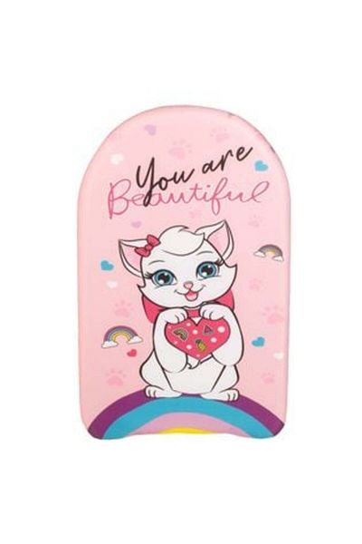 OEM Placă de înot roz cu design pisică pentru copii 40 x 26 cm