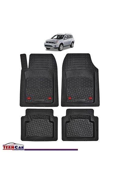 TEAMCAR ® Tray Type Car Mats Compatible With Mitsubishi Outlander Ii (2006–2012) - Suv