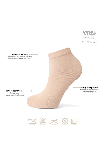 Happy Body Bamboo Women's 2-Piece Special Boxed Booties Flat Washable Fabric Floating Rubber Seamless Toe End