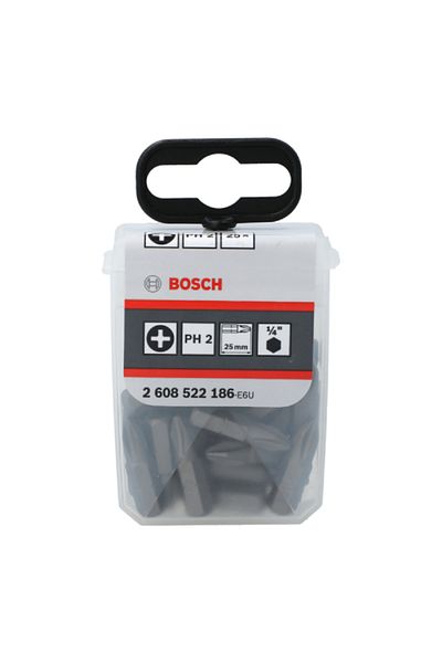 Bosch 25-Piece Steel Long Lasting Use Philip Screwdriver Bit Set Grey