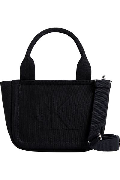Calvin Klein Women Black Summer Canvas Mini Tote Bag