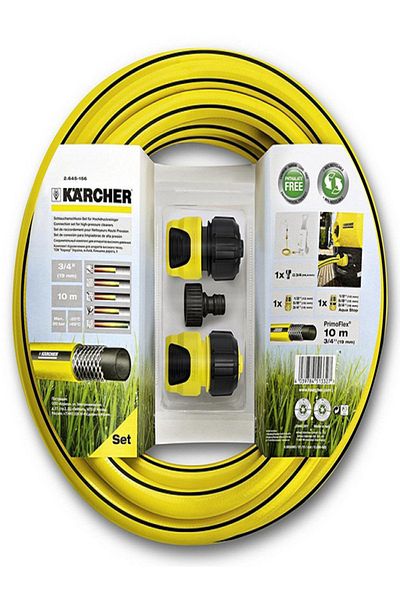Karcher Flexible High Pressure Cleaning Washer Hose Set Yellow and Black