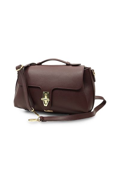 BESSO Grazia Distinta Dark Cherry genuine leather handbag