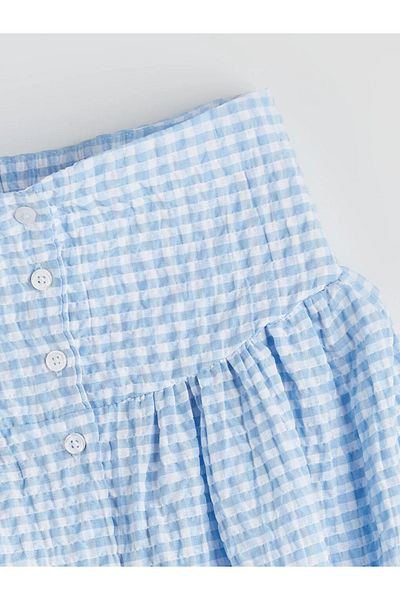 LC Waikiki Lcw Kids Blue Plaid Girl's Skirt
