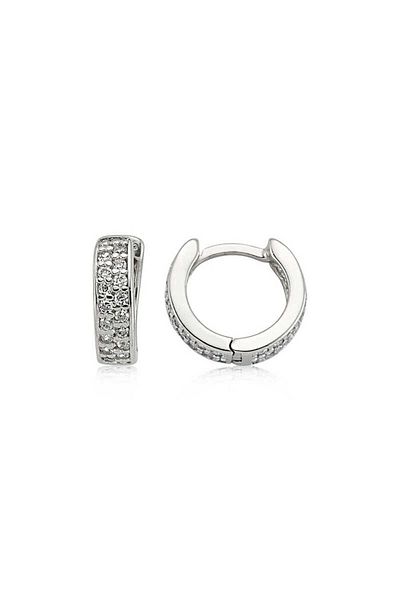 norsary Silver Jewelled Hoop Earrings