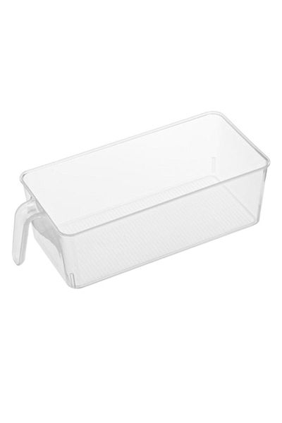 SyaMAG Fridge Organizer, Plastic, Handle, Transparent, 33.5x15x10cm