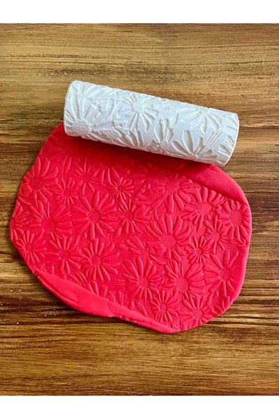 Volala الزهور -4 لفافة نسيج من طين البوليمر / الطين السيراميكي -10 سم