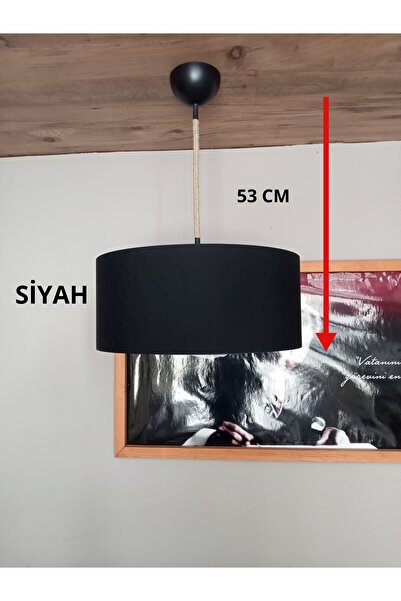 Balsa Dekor AVİZE-SİYAH-JÜT ÖRGÜ KABLO-GENÇ& YATAK ODASI-SALON