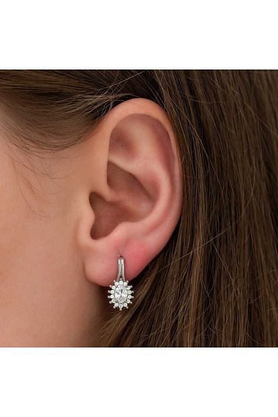 norsary Silver Crab Oval Cut Earrings