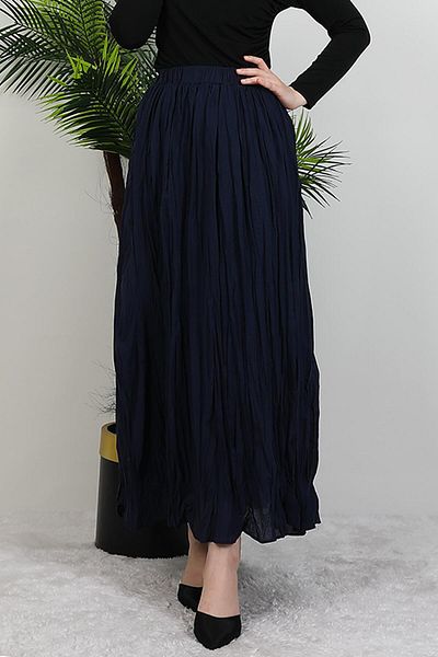 giz astore Kraş Voile Skirt Navy Blue