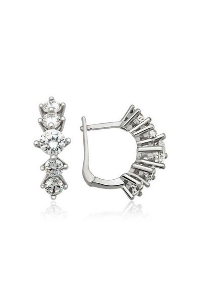 norsary Silver 5 Stone Earrings