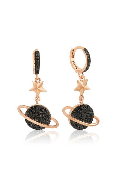 norsary Silver Planet Earrings