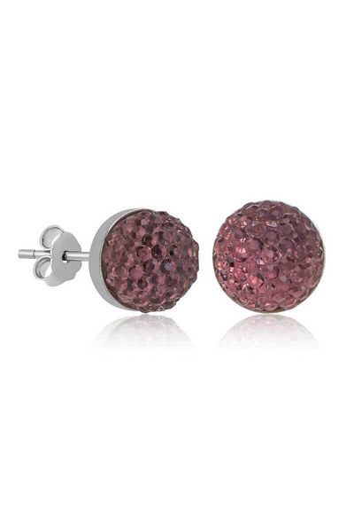 norsary Silver Crystal Studded Women's Earrings