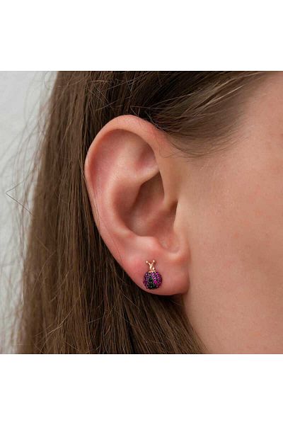 norsary Silver Ladybug Earrings