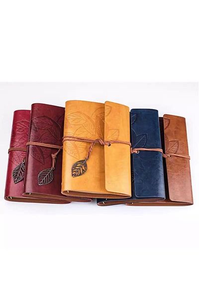 sedu Leaf Embossed Leather Scrapbook