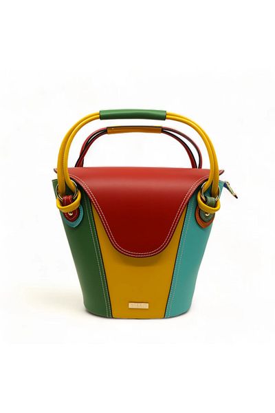 BESSO Dolce Mondo RG genuine leather handbag