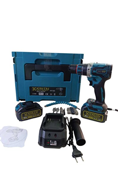 haktaş Kömürsüz Motorlu Profesyonel Matkap | Çelik Mandren & Gövde | 10 Pilli...