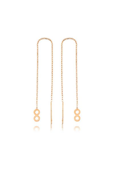 norsary Infinity Earrings with Silver Chain