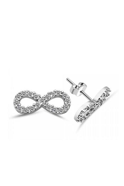 norsary Silver Infinity Studs Earrings