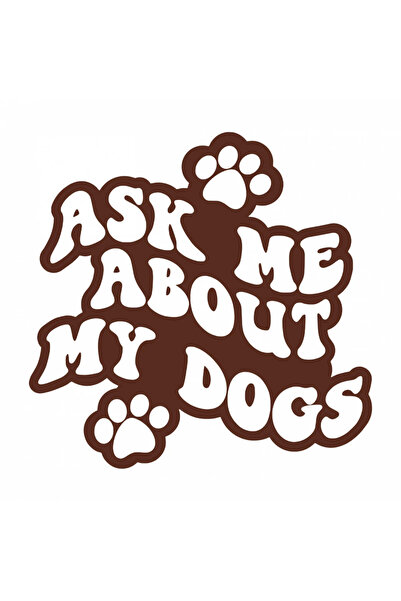 INOVATIX Σετ 8 τεμαχίων, Αυτοκόλλητο Ρωτήστε με για τα σκυλιά μου, INOVATIX®....