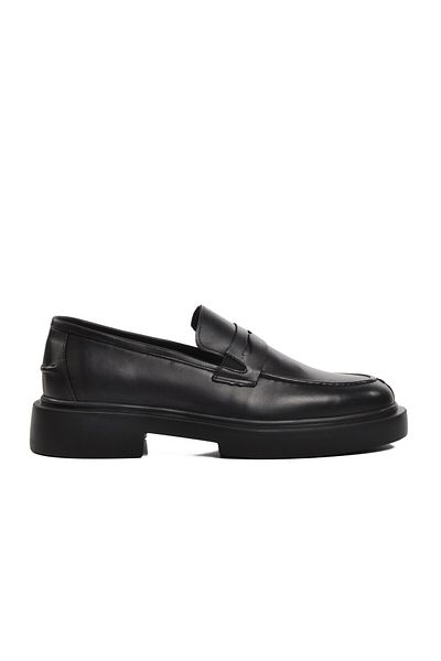 CLASS WOOD Classwood 19883 Genuine Leather Laceless Men's Casual Shoes Black
