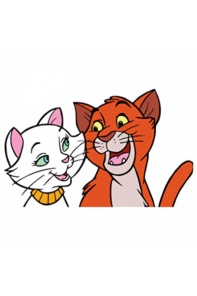 INOVATIX Set de 8 piese, Autocolant Aristocrații Ducesa și Thomas O'Malley, I...