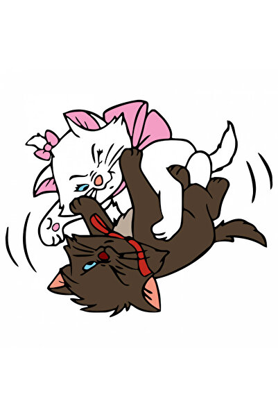 INOVATIX Set de 8 piese, Autocolant Pisicile Aristocrate Berlioz și Marie, IN...