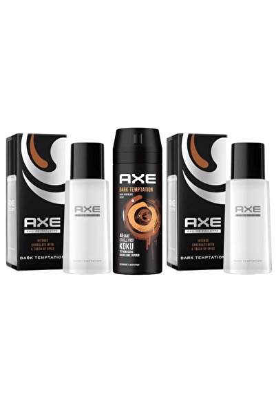 Axe Dark Temptatıon Bay Parfüm 100 ml Yeni Ambalaj 2 Adet + Axe Deodorant Sprey Dark Temptation 150 ml
