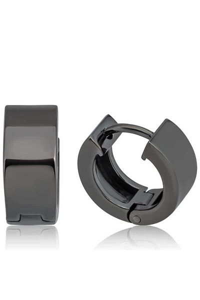 norsary Silver Hoop Men's Earrings