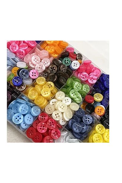 Generic 150Assorted Colors Clothing Buttons,1.1cm Diameter, Multi-purpose for Clothing Repair,Crafts,Design