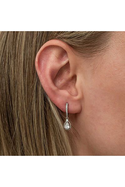 norsary Silver Dangle Drop Women's Earrings
