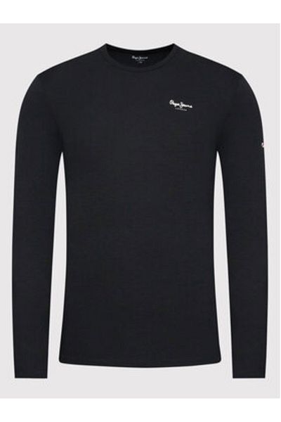 Pepe Jeans Tricou cu mânecă lungă pentru bărbați PM508211 negru